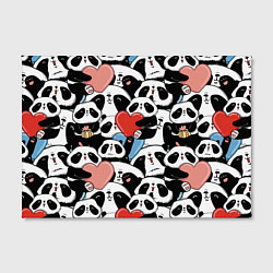 Холст прямоугольный Милые панды, цвет: 3D-принт — фото 2