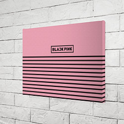 Холст прямоугольный Black Pink: Black Stripes, цвет: 3D-принт — фото 2