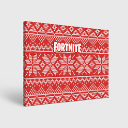 Холст прямоугольный Fortnite New Year, цвет: 3D-принт