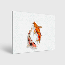 Холст прямоугольный Рыбы удачи, цвет: 3D-принт