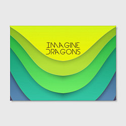 Холст прямоугольный Imagine Dragons: Lime Colour, цвет: 3D-принт — фото 2
