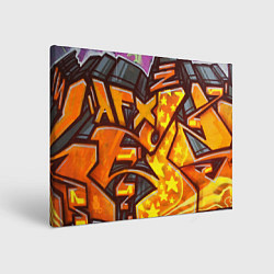 Холст прямоугольный Orange Graffiti, цвет: 3D-принт