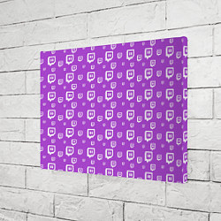 Холст прямоугольный Twitch: Violet Pattern, цвет: 3D-принт — фото 2