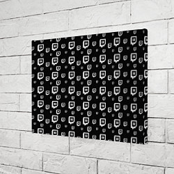 Холст прямоугольный Twitch: Black Pattern, цвет: 3D-принт — фото 2