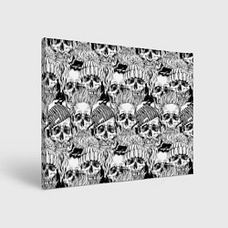 Холст прямоугольный Hipster skulls, цвет: 3D-принт