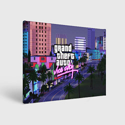 Холст прямоугольный Grand Theft Auto Vice City, цвет: 3D-принт