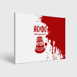 Холст прямоугольный ACDC Back in Black, цвет: 3D-принт