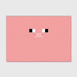 Холст прямоугольный Minecraft Pig, цвет: 3D-принт — фото 2