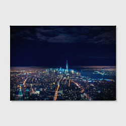 Холст прямоугольный Ночной город, цвет: 3D-принт — фото 2