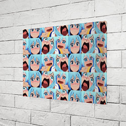 Холст прямоугольный Аква Коносуба Aqua Konosuba, цвет: 3D-принт — фото 2