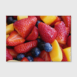 Холст прямоугольный Фругтово-ягодное изобилие, цвет: 3D-принт — фото 2