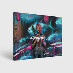 Холст прямоугольный CYBERPUNK 2077 спина Z, цвет: 3D-принт