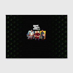 Холст прямоугольный Grand Theft Auto V персонажи, цвет: 3D-принт — фото 2