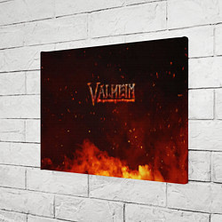 Холст прямоугольный Valheim огненный лого, цвет: 3D-принт — фото 2