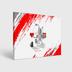Холст прямоугольный Love, Death and Cats Любов, смерть и котики Z, цвет: 3D-принт