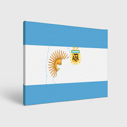 Холст прямоугольный Сборная Аргентины, цвет: 3D-принт