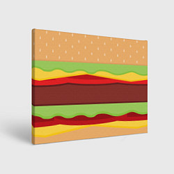 Холст прямоугольный Бутерброд, цвет: 3D-принт