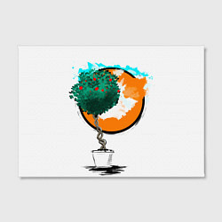 Холст прямоугольный Дерево рисунок красками, цвет: 3D-принт — фото 2