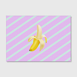 Холст прямоугольный Банан графический фон, цвет: 3D-принт — фото 2
