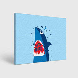 Холст прямоугольный Акула bite, цвет: 3D-принт