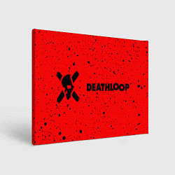 Холст прямоугольный Deathloop - Skull - Paint, цвет: 3D-принт