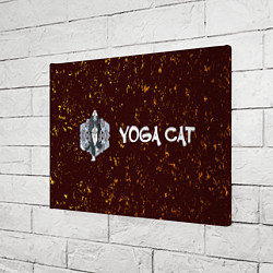 Холст прямоугольный Кошачья Йога - Гранж, цвет: 3D-принт — фото 2