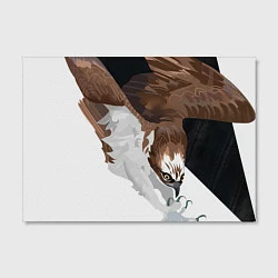 Холст прямоугольный Орёл в деле, цвет: 3D-принт — фото 2