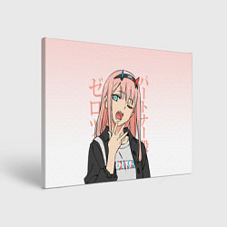 Холст прямоугольный Zero Two Darling in the Franxx, цвет: 3D-принт