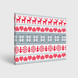 Холст прямоугольный Вязаный рисунок, цвет: 3D-принт