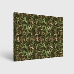Холст прямоугольный Лоси в дубовом лесу, цвет: 3D-принт