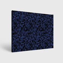 Холст прямоугольный Темная пиксельная абстракция, цвет: 3D-принт