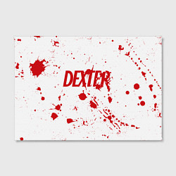 Холст прямоугольный Dexter logo Декстер брызги крови, цвет: 3D-принт — фото 2