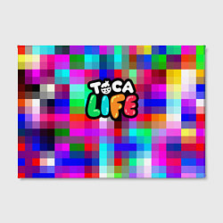Холст прямоугольный Toca Life: Pixels, цвет: 3D-принт — фото 2