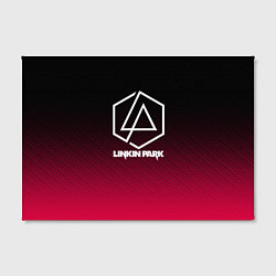 Холст прямоугольный LINKIN PARK LOGO CARBON, цвет: 3D-принт — фото 2