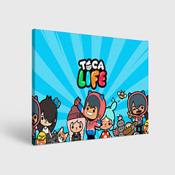 Холст прямоугольный Toca Life: Friends, цвет: 3D-принт