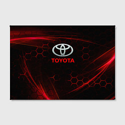 Холст прямоугольный Toyota Неоновые соты, цвет: 3D-принт — фото 2