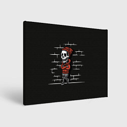 Холст прямоугольный Скелет у стены, цвет: 3D-принт