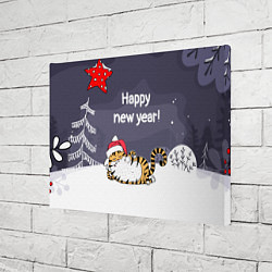 Холст прямоугольный Happy New Year 2022 Тигр, цвет: 3D-принт — фото 2
