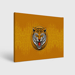 Холст прямоугольный Голова свирепого тигра, цвет: 3D-принт