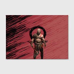 Холст прямоугольный Кратос God of War, цвет: 3D-принт — фото 2