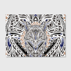 Холст прямоугольный БЕЛАЯ ЭТНИЧЕСКА ЛИСА WHITE FOX, цвет: 3D-принт — фото 2