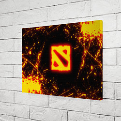 Холст прямоугольный DOTA 2 FIRE LOGO ДОТА 2 ОГНЕННЫЙ ЛОГО, цвет: 3D-принт — фото 2