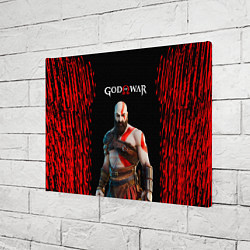 Холст прямоугольный God of War красные разводы, цвет: 3D-принт — фото 2