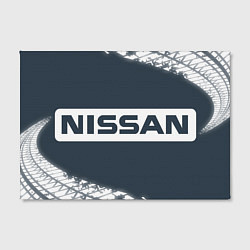 Холст прямоугольный NISSAN - Шины, цвет: 3D-принт — фото 2