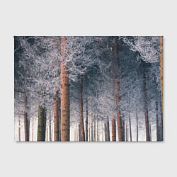 Холст прямоугольный Зимний еловый лес, цвет: 3D-принт — фото 2