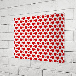 Холст прямоугольный Сердечки - любовь, цвет: 3D-принт — фото 2