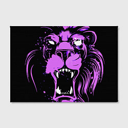 Холст прямоугольный Neon pink lion, цвет: 3D-принт — фото 2