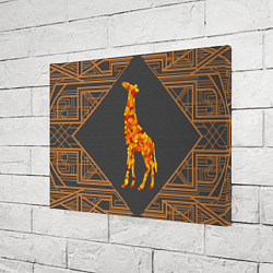 Холст прямоугольный Жираф из листьев, цвет: 3D-принт — фото 2