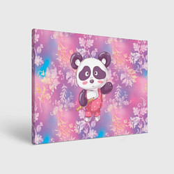 Холст прямоугольный Милая панда детский, цвет: 3D-принт