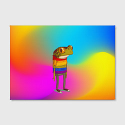 Холст прямоугольный Радужная лягушка Rainbow Frog, цвет: 3D-принт — фото 2
